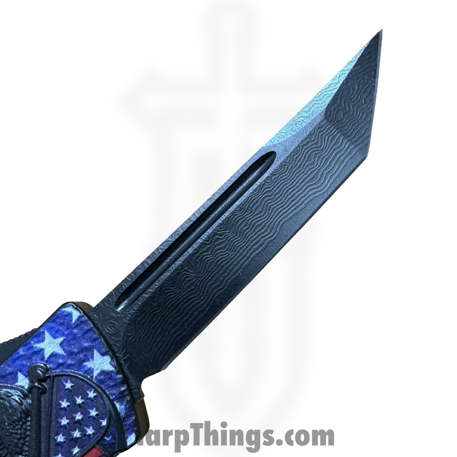 VOC - OTF924 - Large Liberty - OTF Auto - 440 SS Coated Tanto - Aluminum - Black - Image 6