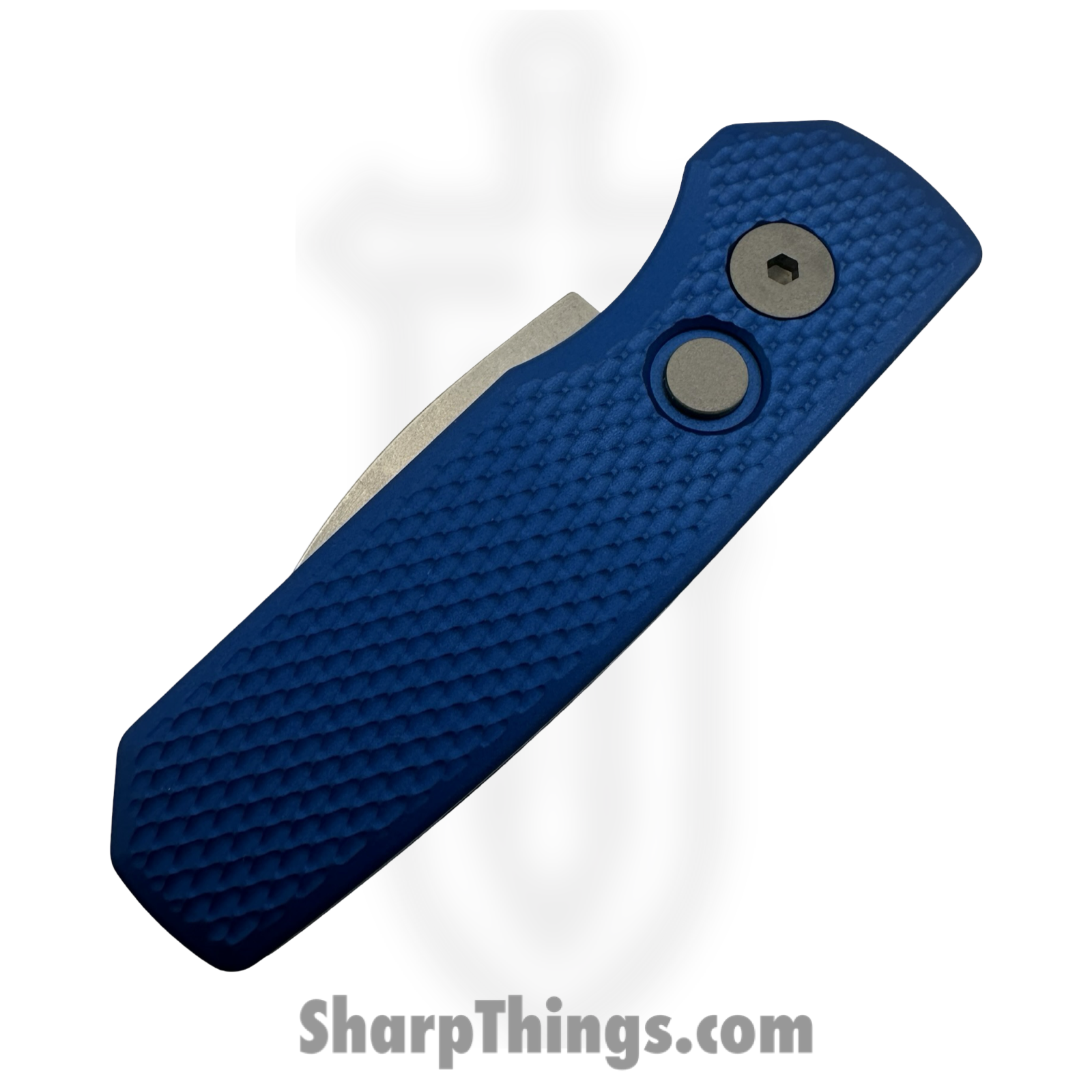 ProTech - R5305-Blue - Runt 5 Textured - Automatic Knife - CPM MagnaCut Stonewash Wharncliffe - Aluminum - Blue - Image 5