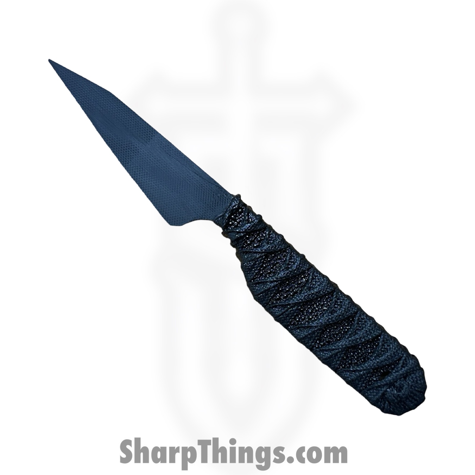 Revenant Corps - RCKV2Blk - RCK V2 - Fixed Blade Knife - G-10 Coated Wharncliffe - Tsukomaki Wrap - Black