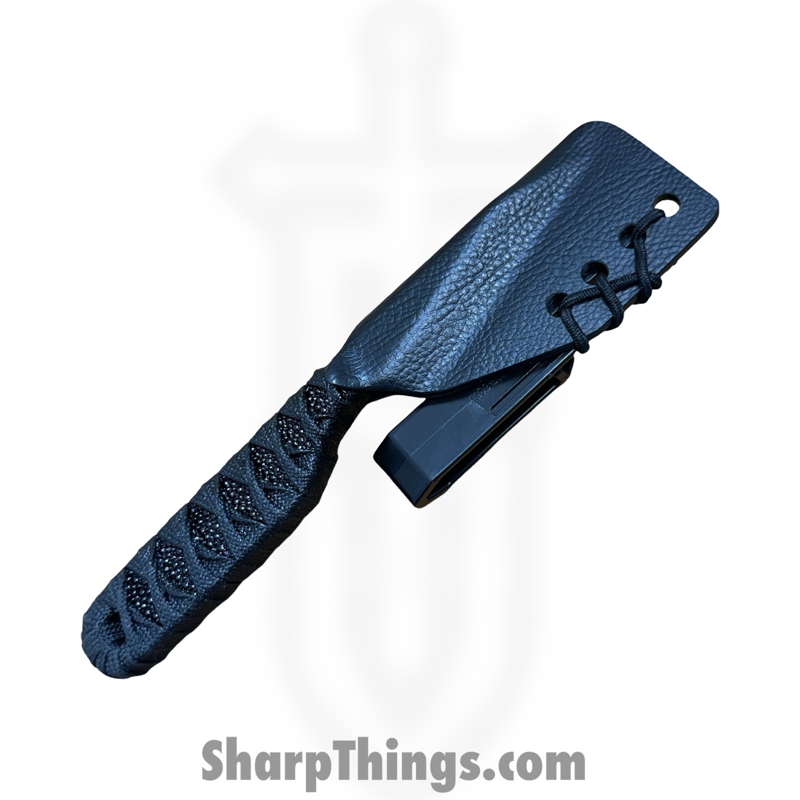 Revenant Corps - RCKV2Blk - RCK V2 - Fixed Blade Knife - G-10 Coated Wharncliffe - Tsukomaki Wrap - Black - Image 4