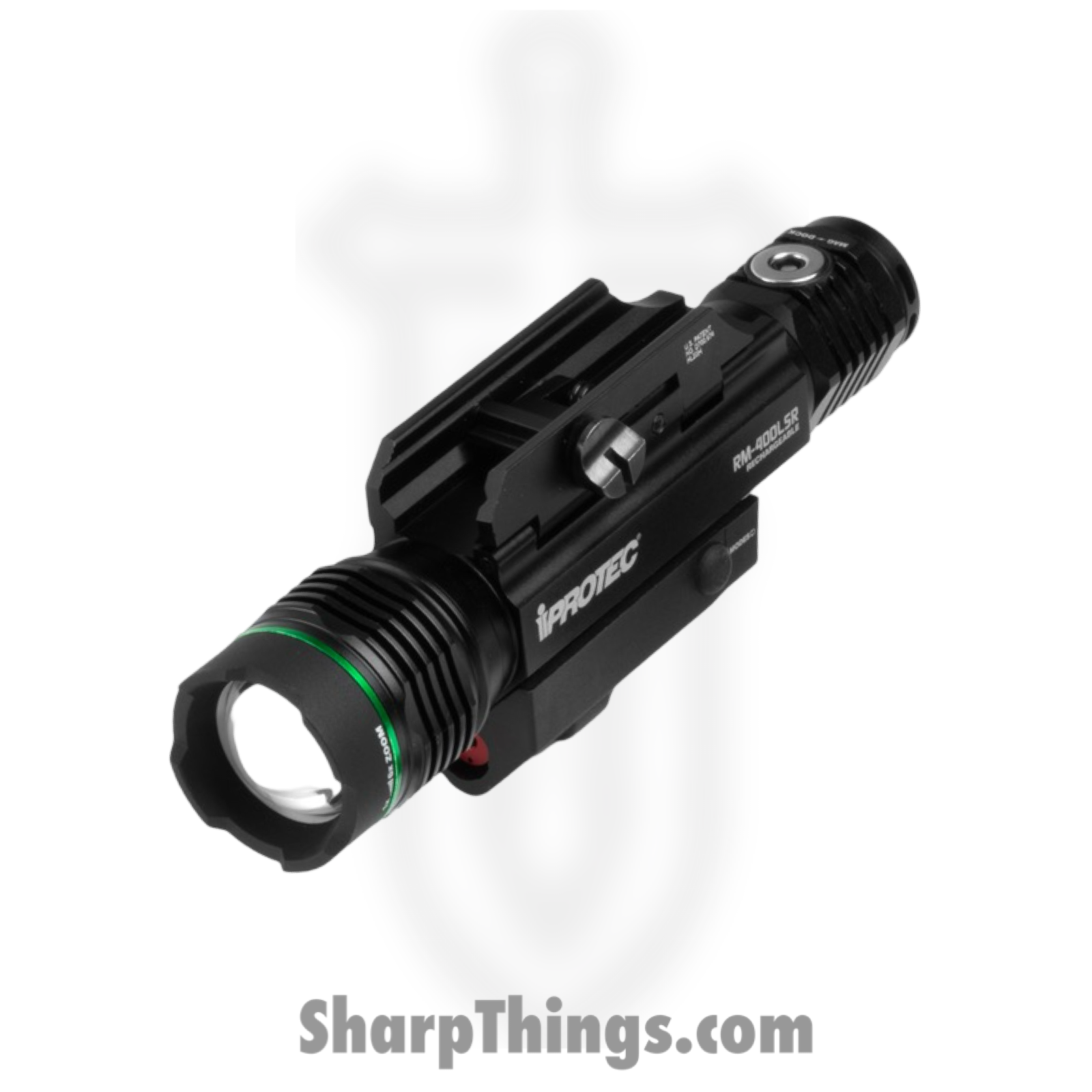IPROTEC - RM400LSR - Firearm Light and Laser Combo - Aluminum - Black
