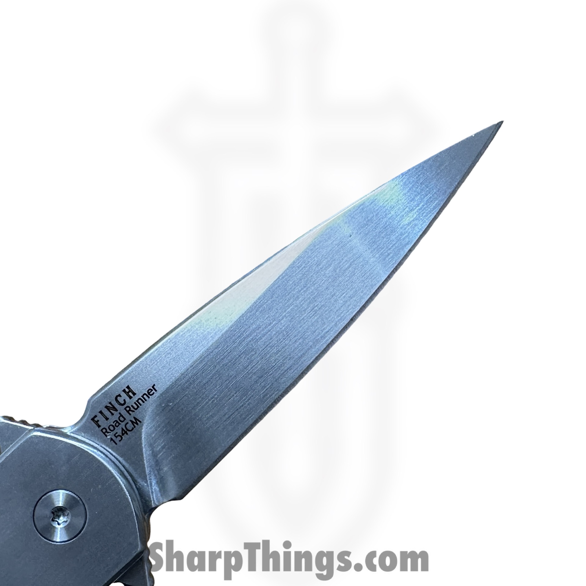 Finch Knife Co. - RR320 - Road Runner Honey Ridge - Folding Knife - 154CM Satin Spear Point - Bone - Tan - Image 5