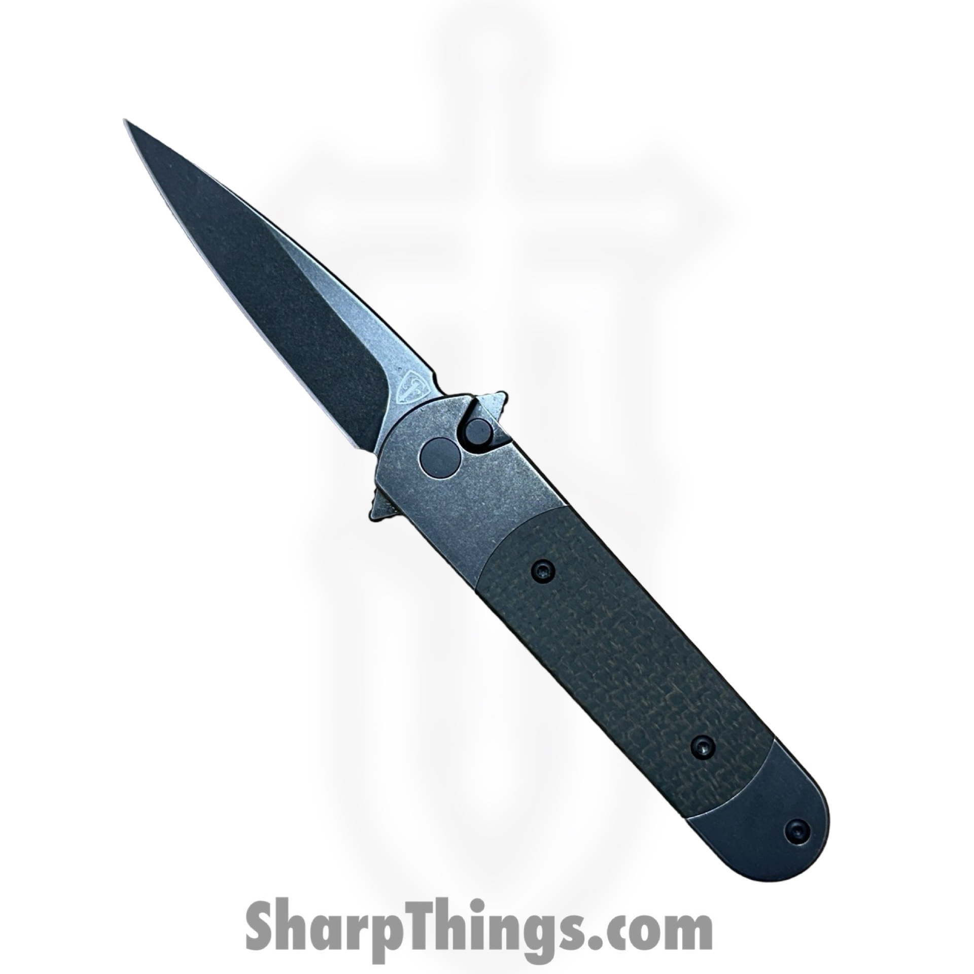 Finch Knife Co. - RR415 - Road Runner Swamp Ranger - Folding Knife - 154CM Blackwash Spear Point - Micarta - Black