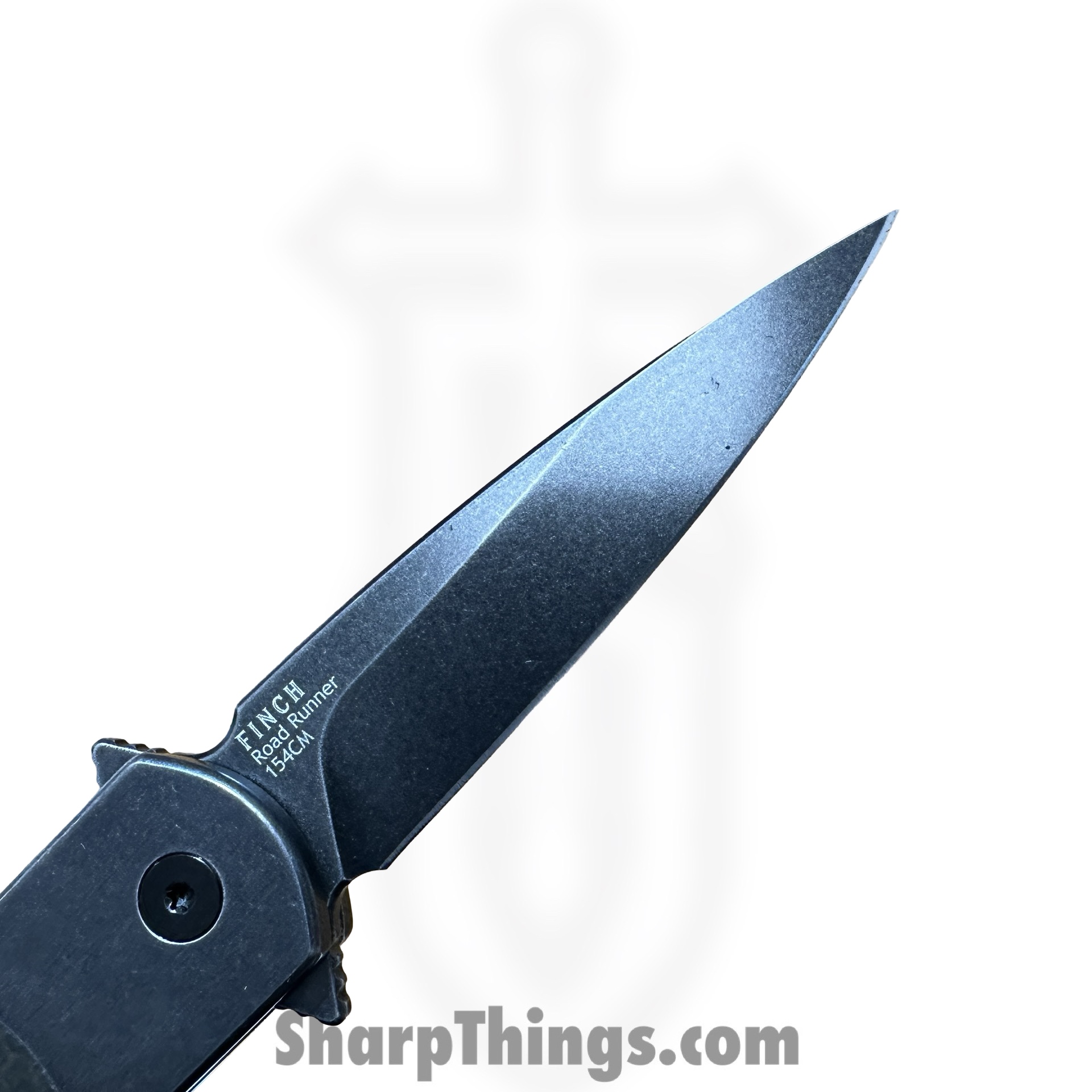 Finch Knife Co. - RR415 - Road Runner Swamp Ranger - Folding Knife - 154CM Blackwash Spear Point - Micarta - Black - Image 4