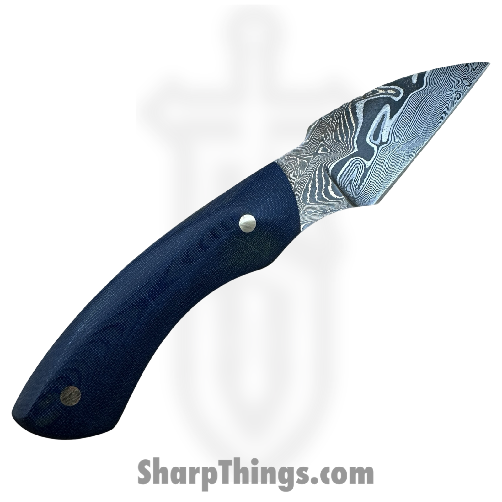 Royalty Rings Co. - RRC-Nyx-07 - Nyx - Fixed Blade Knife - Baker Forge Riptide Max -Diamond Damascus Kiridashi - G-Carta - Denim - Image 4