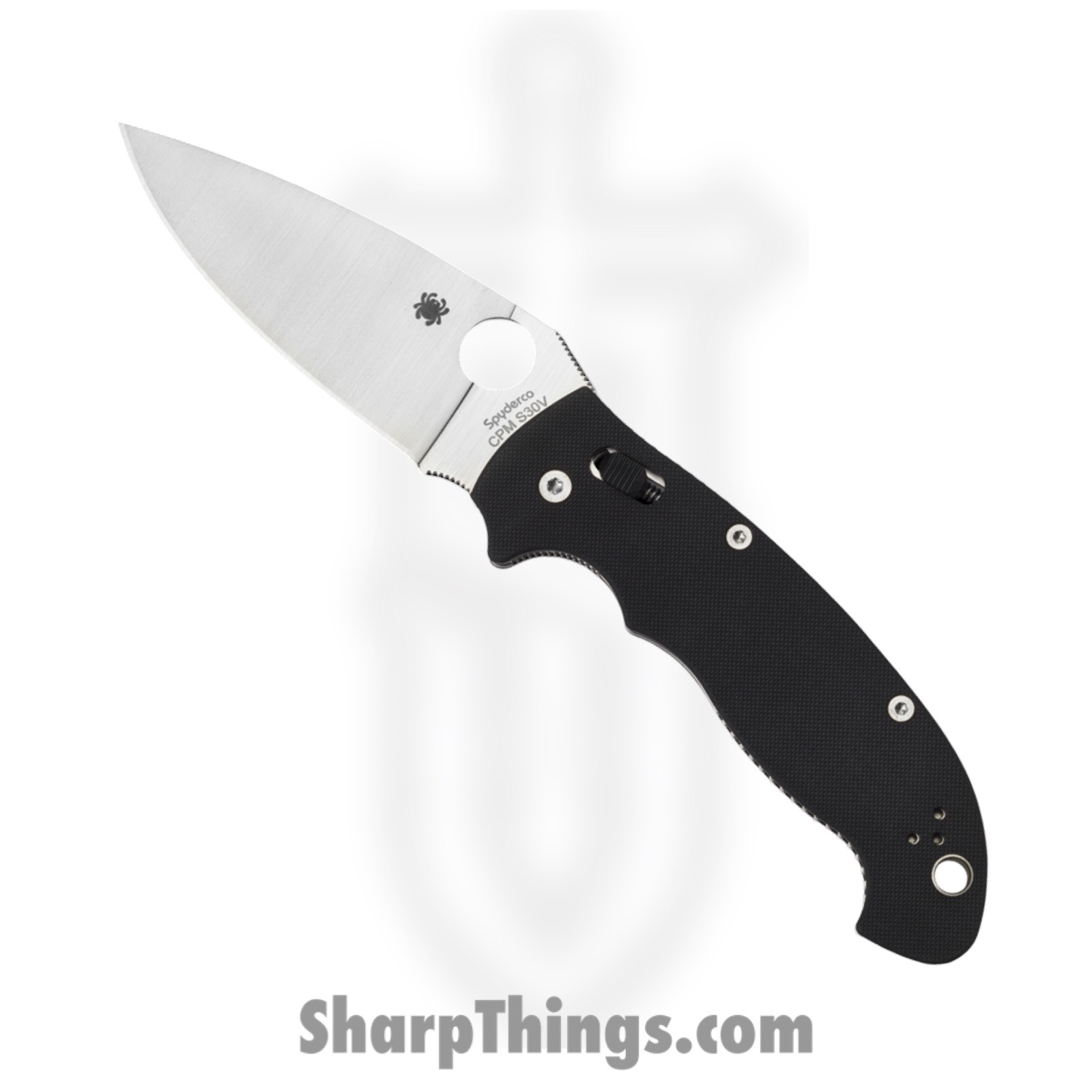 Spyderco - SC95GP2 - Manix 2 XL - Folding Knife - S30V Satin Clip Point - G10 - Black