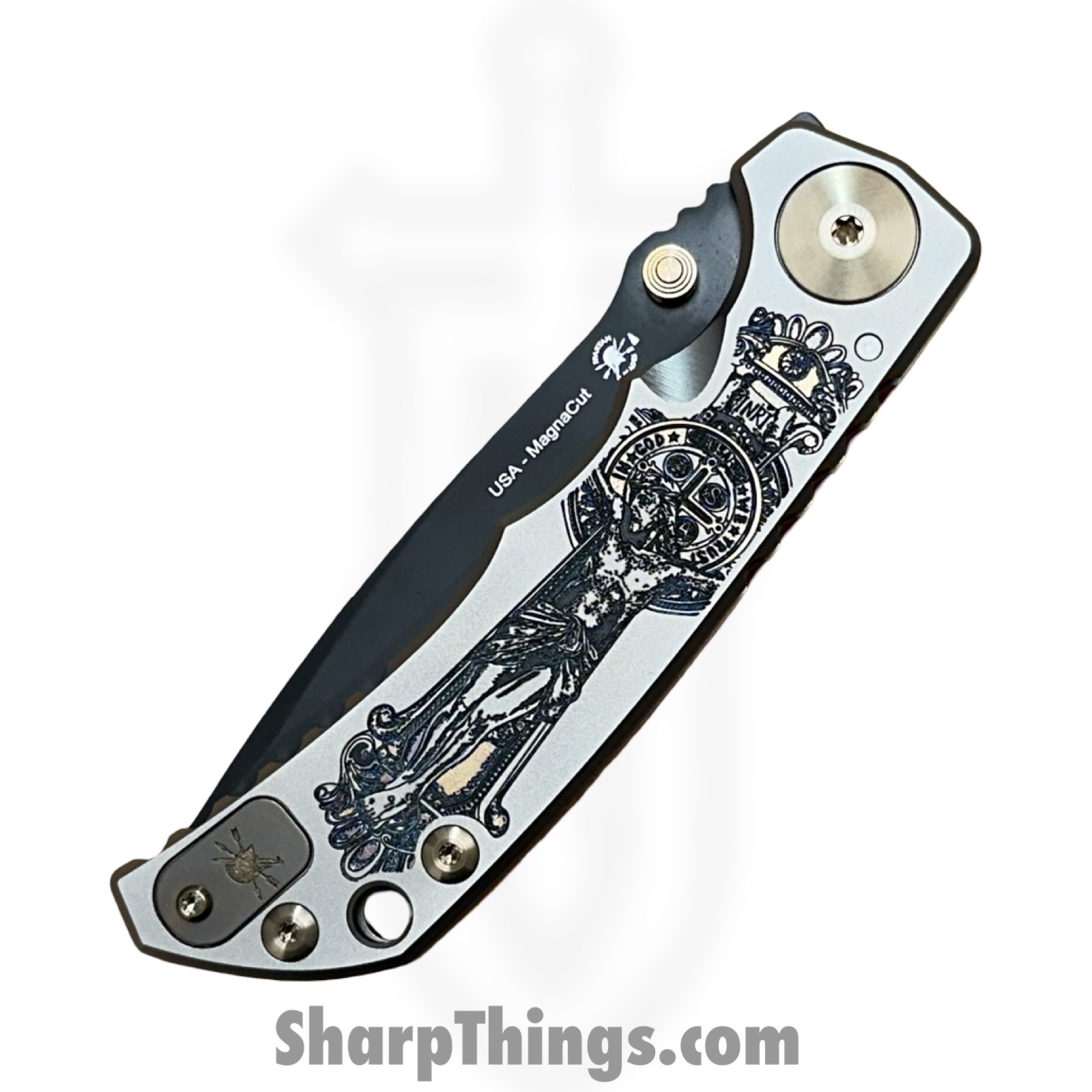 Spartan Blades - SF5CRUS - Spartan Harsey - Folding Knife - CPM MagnaCut Coated Drop Point - Titanium - Crusaform - Image 3