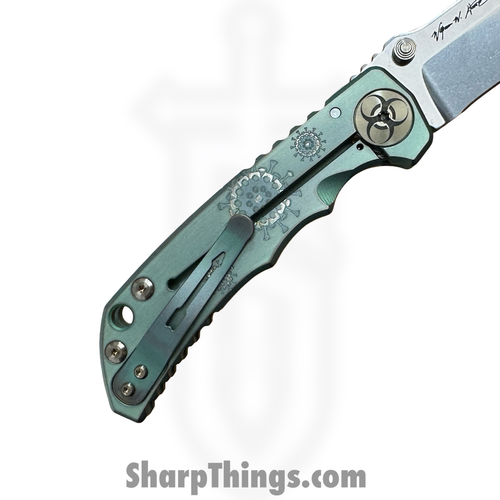 Spartan Blades - SF5PLAGUE - Spartan Harsey - Folding Knife - CPM MagnaCut Stonewash Drop Point - Titanium - Plague Doctor - Image 6