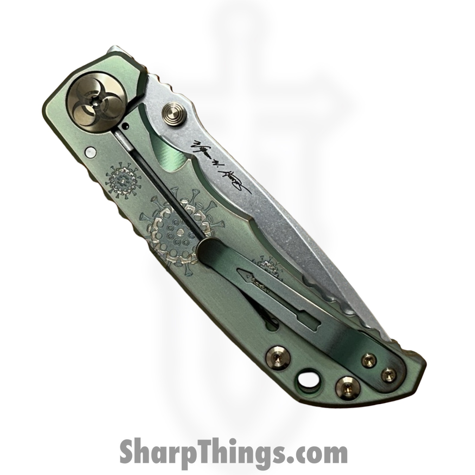 Spartan Blades - SF5PLAGUE - Spartan Harsey - Folding Knife - CPM MagnaCut Stonewash Drop Point - Titanium - Plague Doctor - Image 4