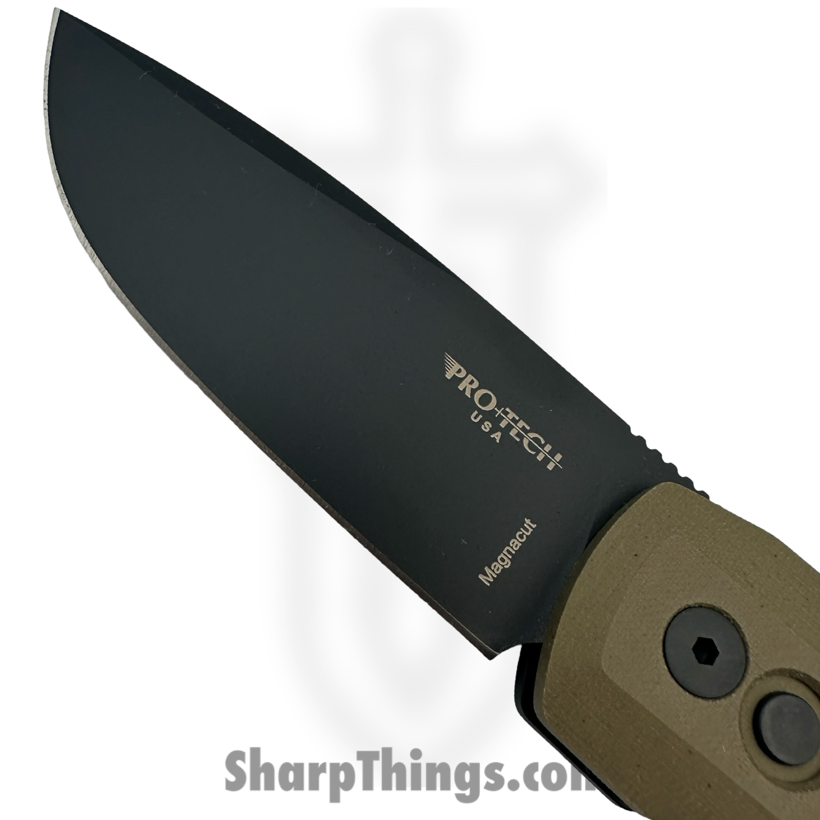 ProTech - VERO1213-GRN MIC - Vero Synaose Design - Automatic Knife - CPM MagnaCut DLC Clip Point - Micarta - Green - Image 5