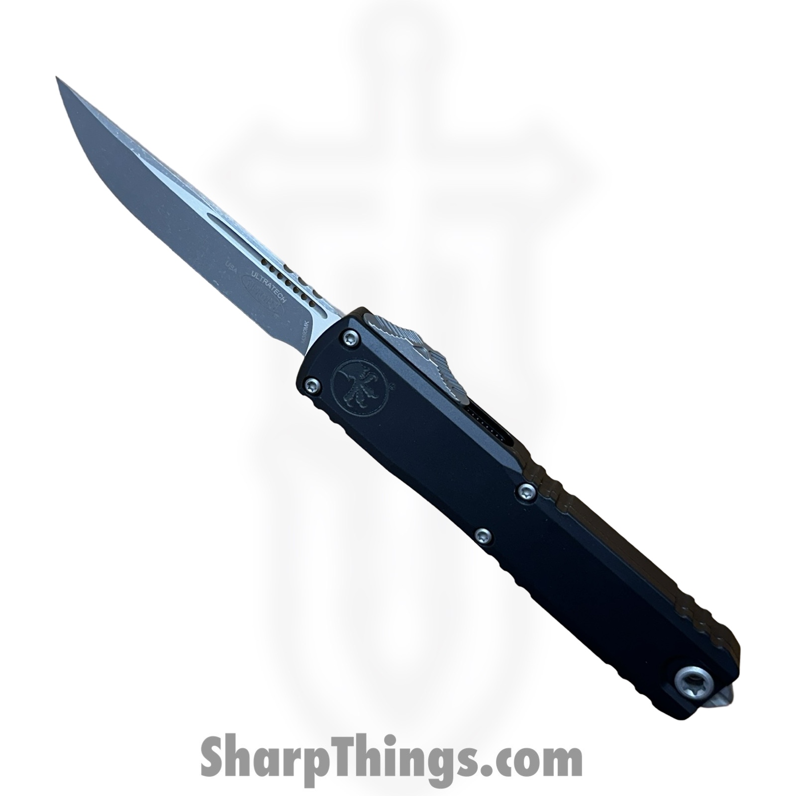 Microtech - 1121-10AP - Ultratech GEN III ZBP - OTF Auto - M390MK Apocalyptic Drop Point - Aluminum - Black