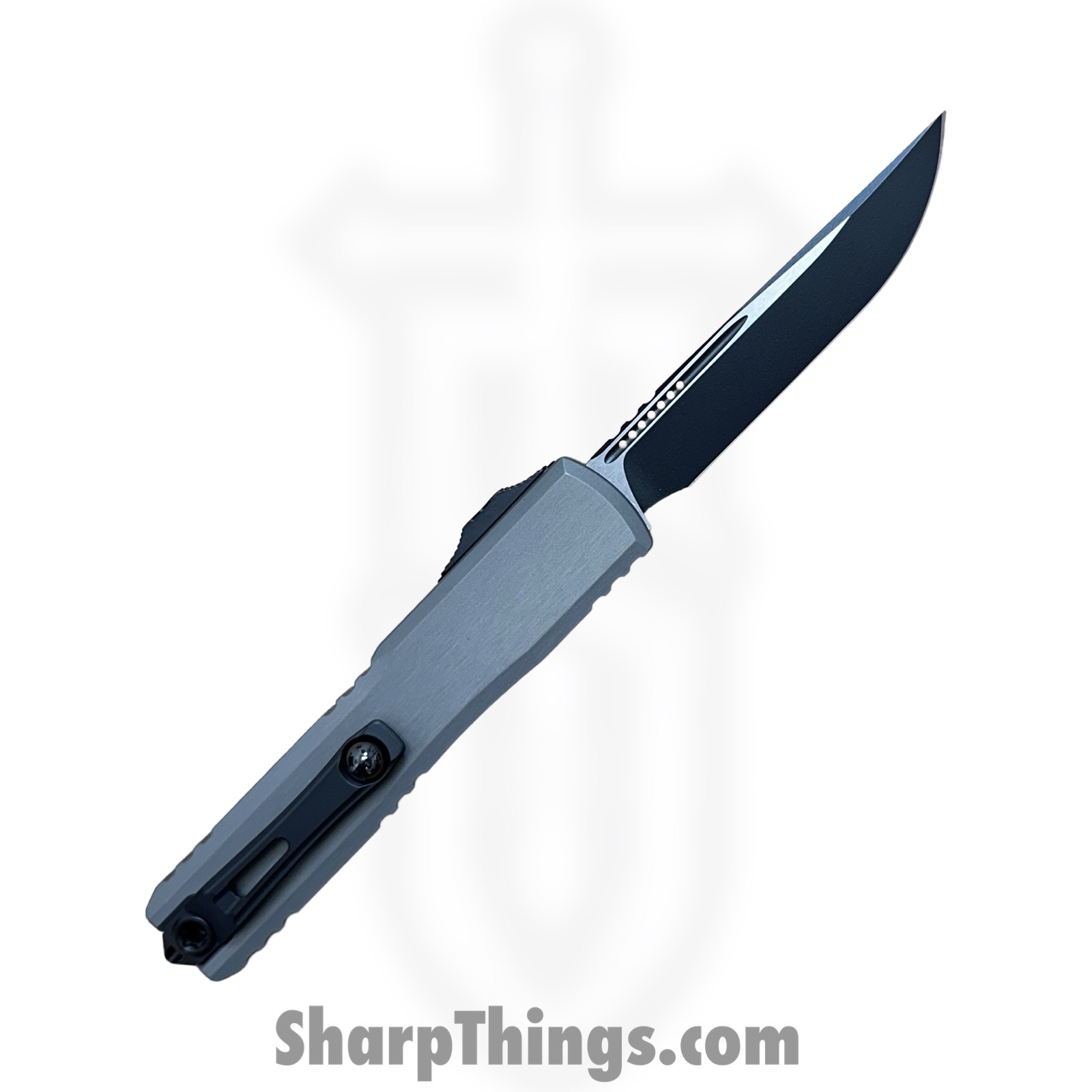Microtech - 1121-1 NC - Ultratech Gen III ZBP - OTF Auto - M390MK Coated Drop Point - 6061-T6 Aluminum - Natural - Image 2