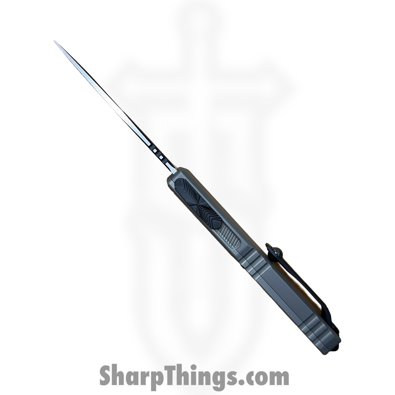 Microtech - 1121-1 NC - Ultratech Gen III ZBP - OTF Auto - M390MK Coated Drop Point - 6061-T6 Aluminum - Natural - Image 3