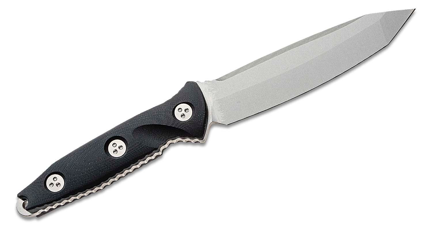Microtech - 114-10 - Socom Alpha - Fixed Blade Knife - Elmax, M390, 204P Stonewash Tanto - G10 - Black - Image 13