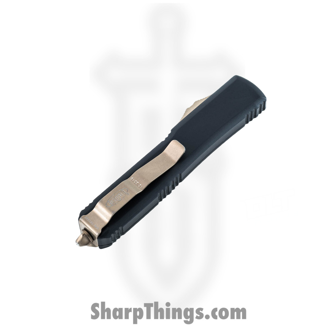 Microtech - 123-13 - Ultratech - OTF Auto - Elmax, M390, 204P Bronze Tanto - 6061-T6 Aluminum - Black - Image 11