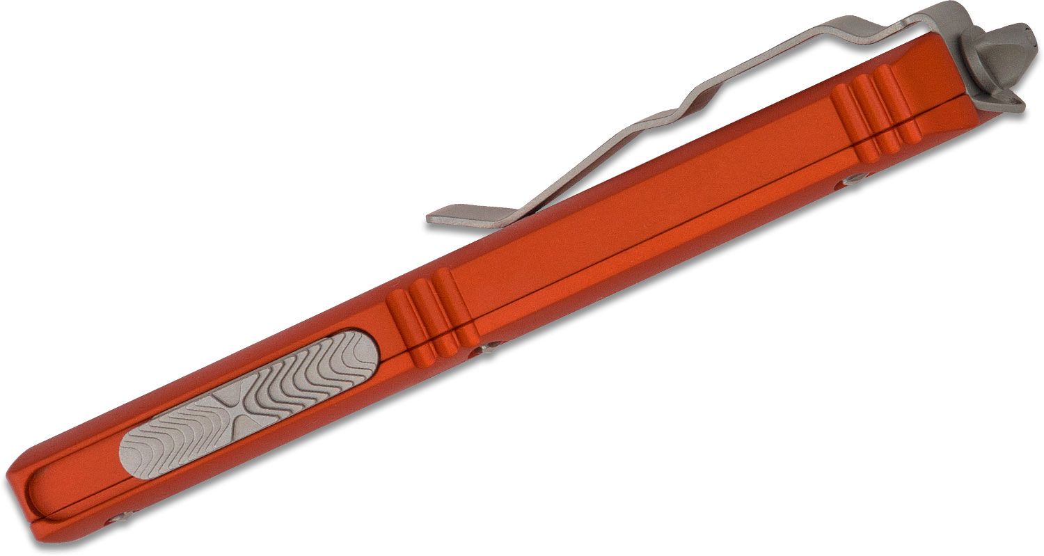 Microtech - 122-10OR - Ultratech - OTF Auto - Elmax, M390, 204P Stonewash Dagger - 6061-T6 Aluminum - Orange - Image 15