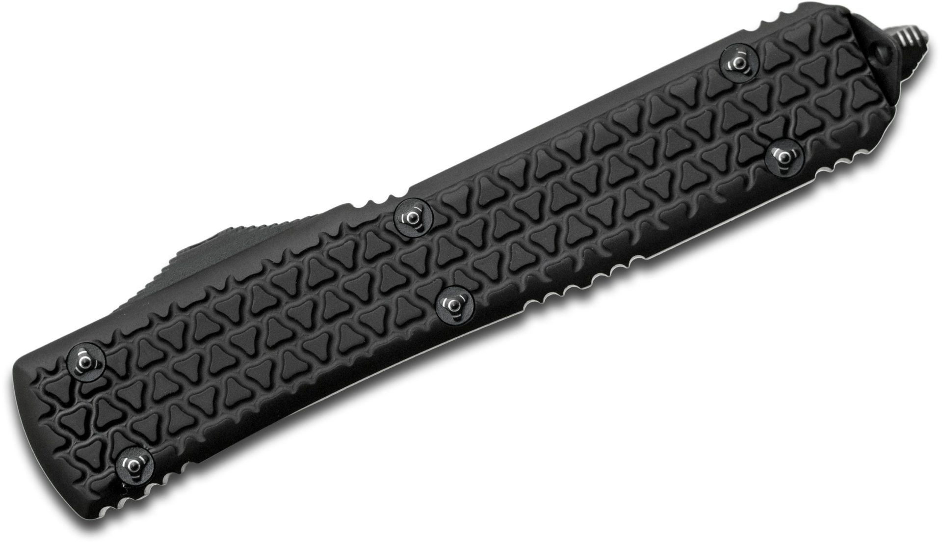 Microtech - 122-1SL - Ultratech Sith Lord - OTF Auto - Elmax, M390, 204P Coated Dagger - 6061-T6 Aluminum - Black - Image 15