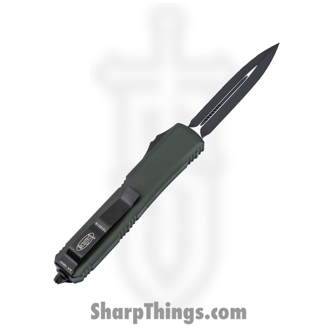 Microtech - 122-3OD - Ultratech - OTF Auto - Elmax, M390, 204P Coated Dagger - 6061-T6 Aluminum - OD Green - Image 7