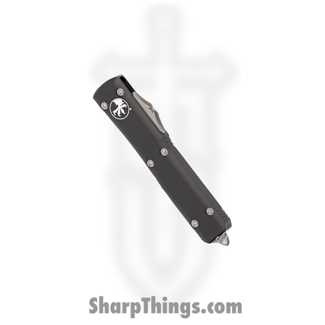 Microtech - 123-11 - Ultratech T/E Partially Serrated Combo - OTF Auto - Bohler Elmax, M390, or 204P Stonewash Tanto - 6061-T6 Aluminum - Black - Image 12