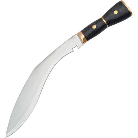 Pakistan Cutlery - PA324717 - Kukri - Fixed Blade Knife - Stainless Steel Satin Kukri - Laminated Wood - Black - Image 4