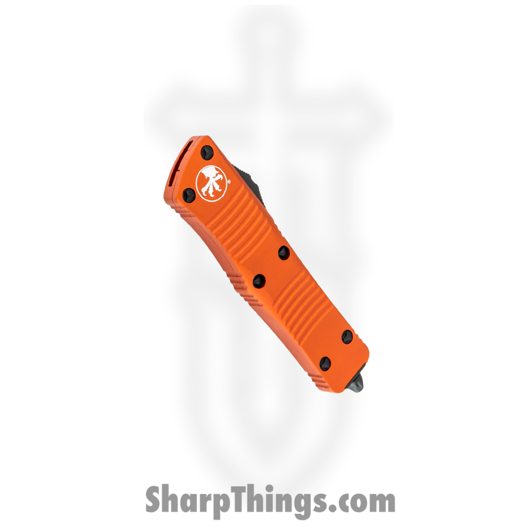 Microtech - 138-1OR - Troodon - OTF Auto - Elmax, M390, 204P Coated Dagger - 6061-T6 Aluminum - Orange - Image 7