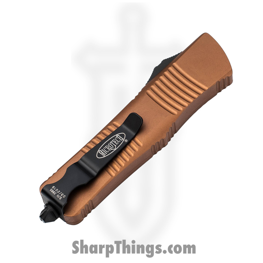 Microtech - 138-1TA - Troodon - OTF Auto - Elmax, M390, 204P Coated Dagger - 6061-T6 Aluminum - Tan - Image 8