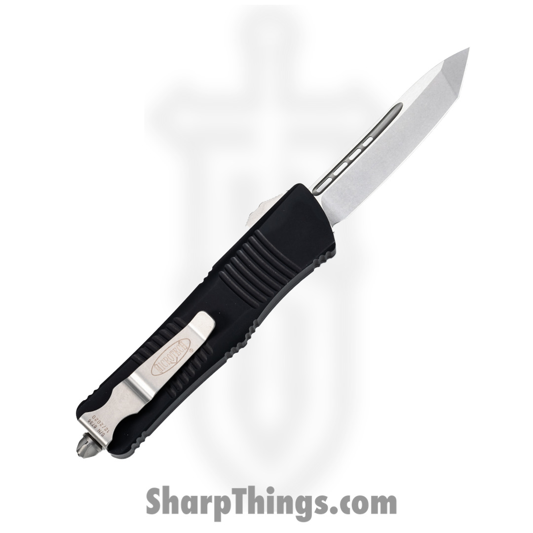 Microtech - 140-10 - Troodon - OTF Auto - Elmax, M390, 204P Stonewash Tanto - 6061-T6 Aluminum - Black - Image 10