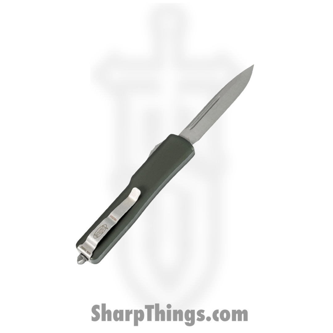 Microtech - 148-10APOD - UTX-70 - OTF Auto - Elmax, M390, 204P Apocalyptic Drop Point - 6061-T6 Aluminum - OD Green - Image 6