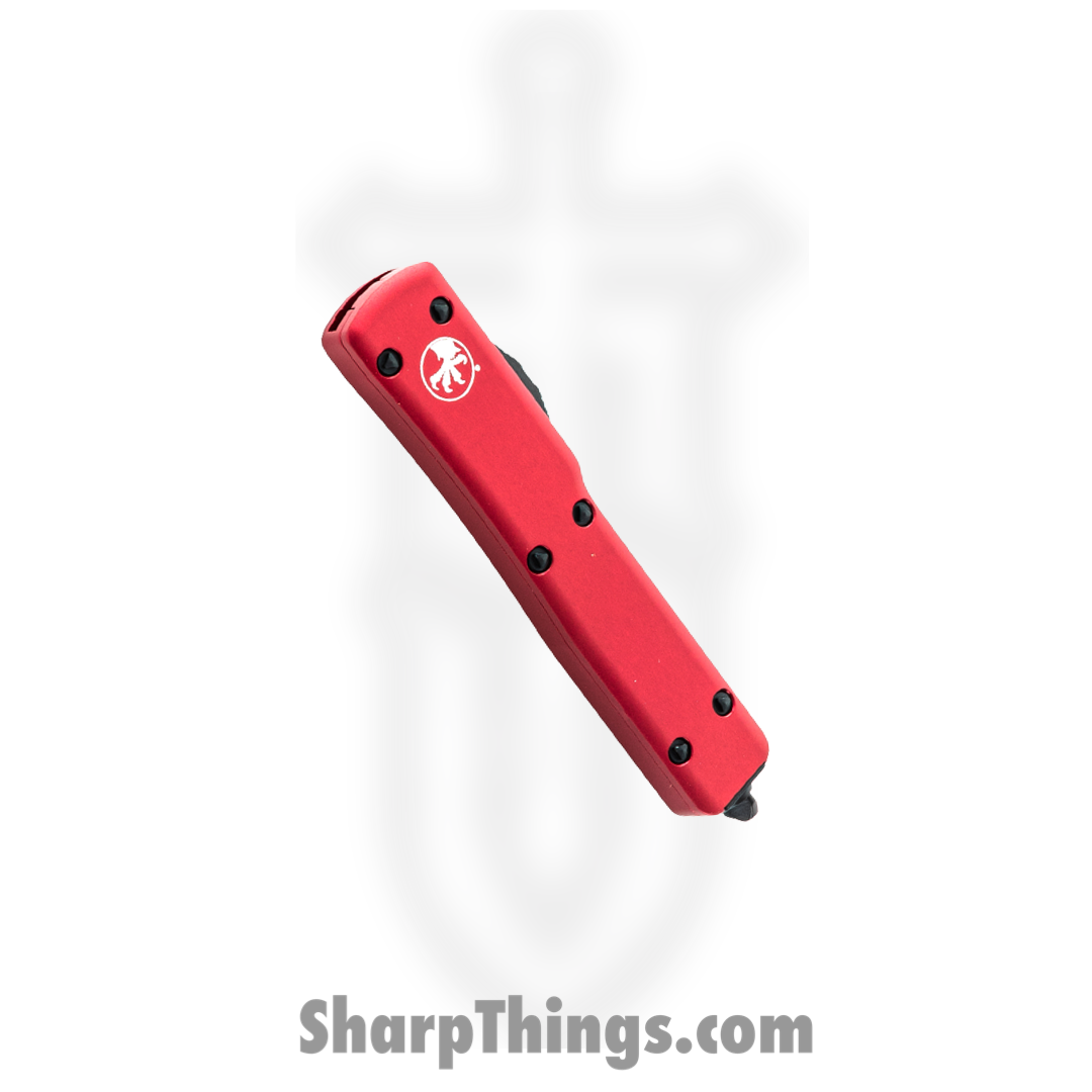 Microtech - 148-1RD - UTX-70 - OTF Auto - Elmax, M390, 204P Two Tone Drop Point - 6061-T6 Aluminum - Red - Image 10