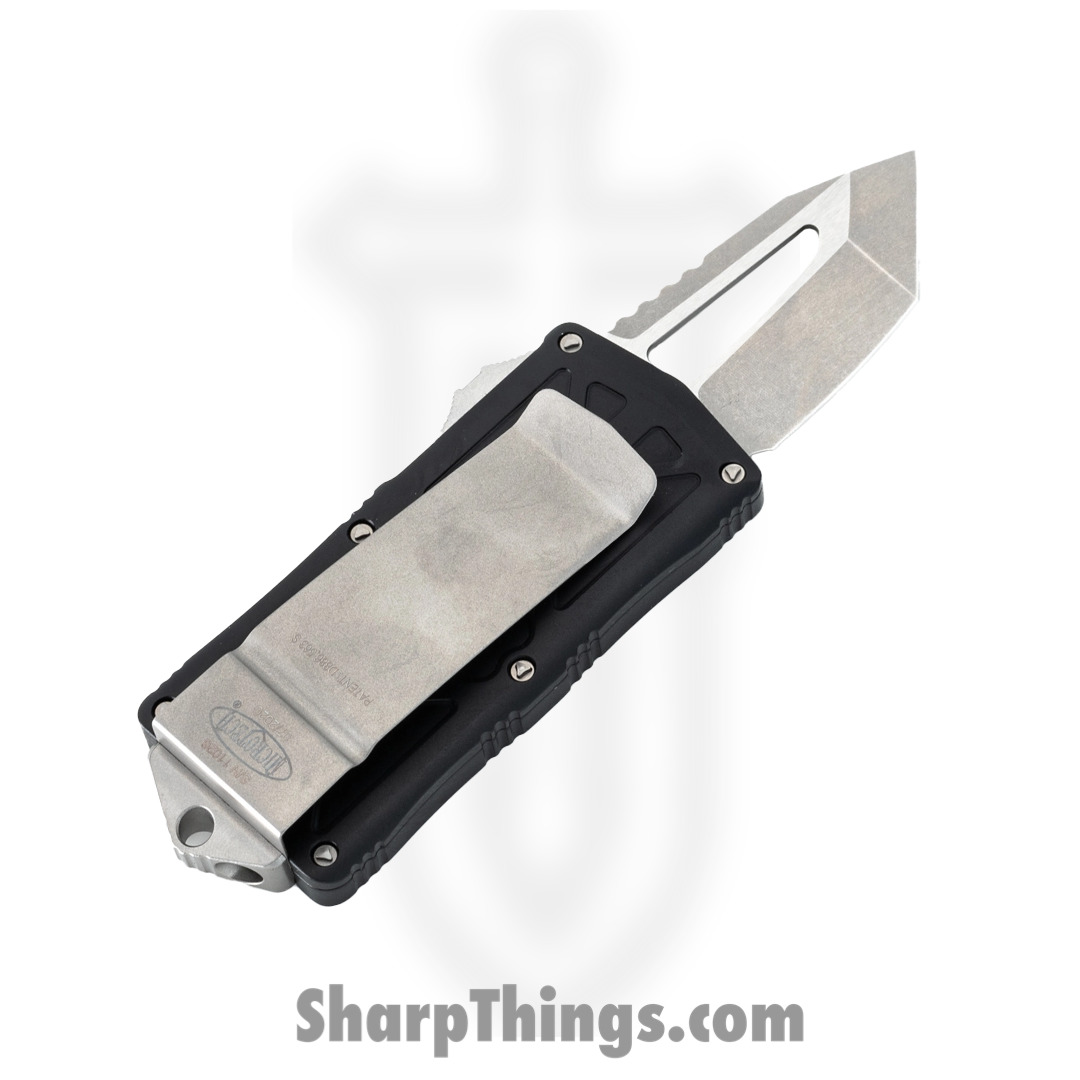 Microtech - 158-10 - Exocet Money Clip - OTF Auto - M390 Stonewash Modified Tanto - 6061-T6 Aluminum - Black - Image 6