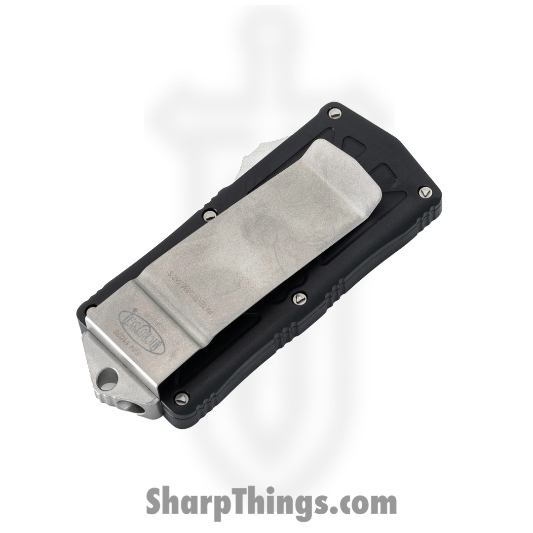 Microtech - 158-10 - Exocet Money Clip - OTF Auto - M390 Stonewash Modified Tanto - 6061-T6 Aluminum - Black - Image 8