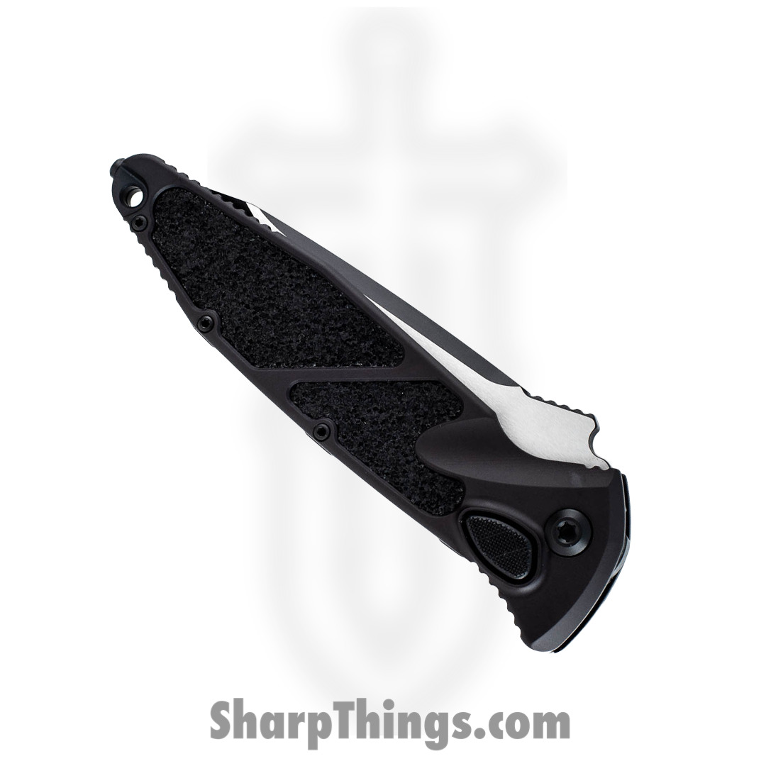 Microtech - 161A-1T - Socom Elite - Automatic Knife - Elmax, M390, 204P Two Tone Tanto - Aluminum/Traction Inlay - Black - Image 7