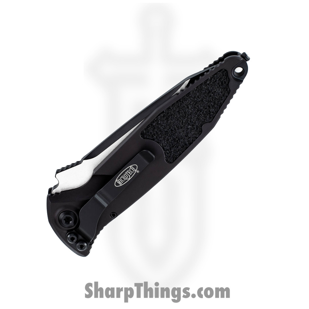 Microtech - 161A-1T - Socom Elite - Automatic Knife - Elmax, M390, 204P Two Tone Tanto - Aluminum/Traction Inlay - Black - Image 8