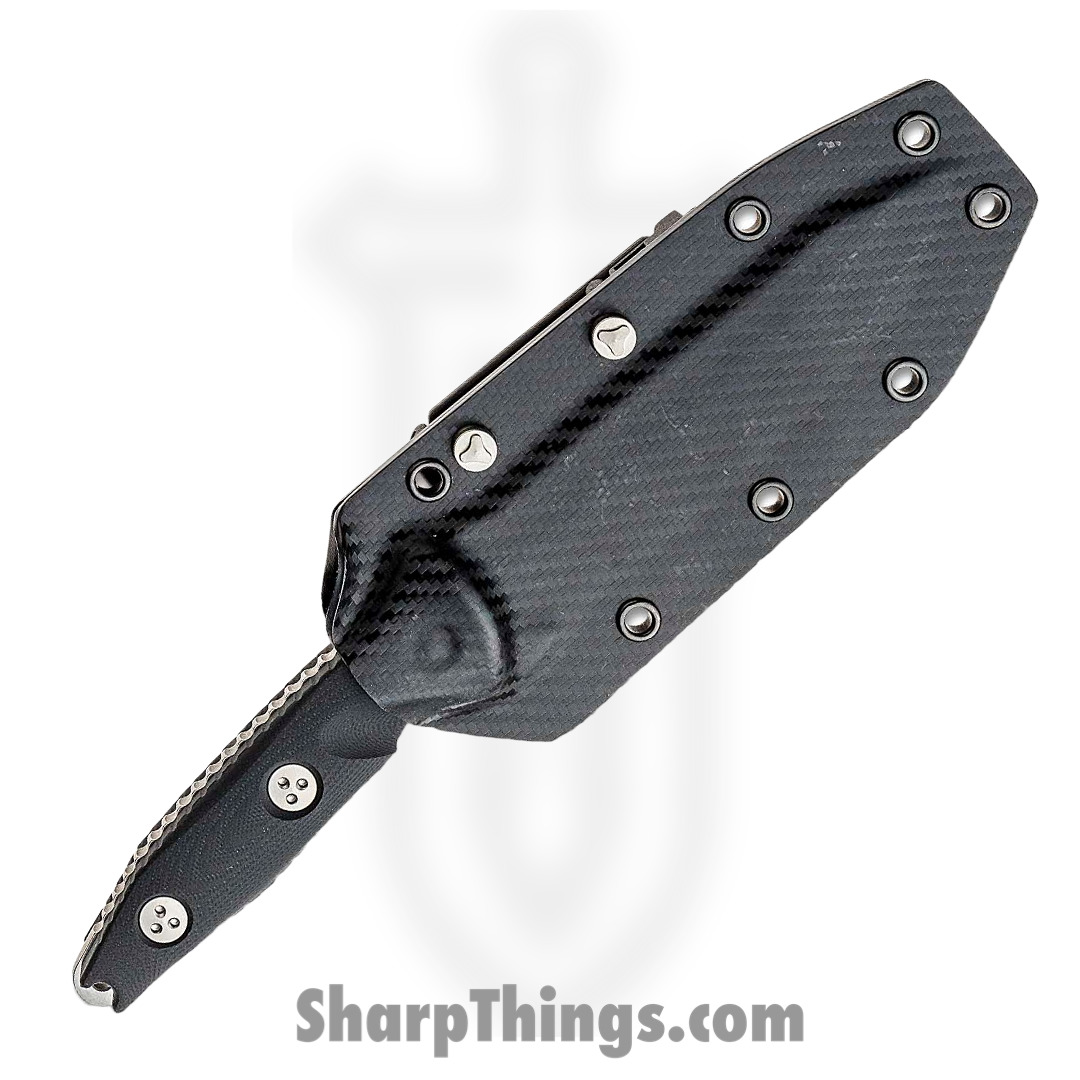 Microtech - 114-10 - Socom Alpha - Fixed Blade Knife - Elmax, M390, 204P Stonewash Tanto - G10 - Black - Image 11