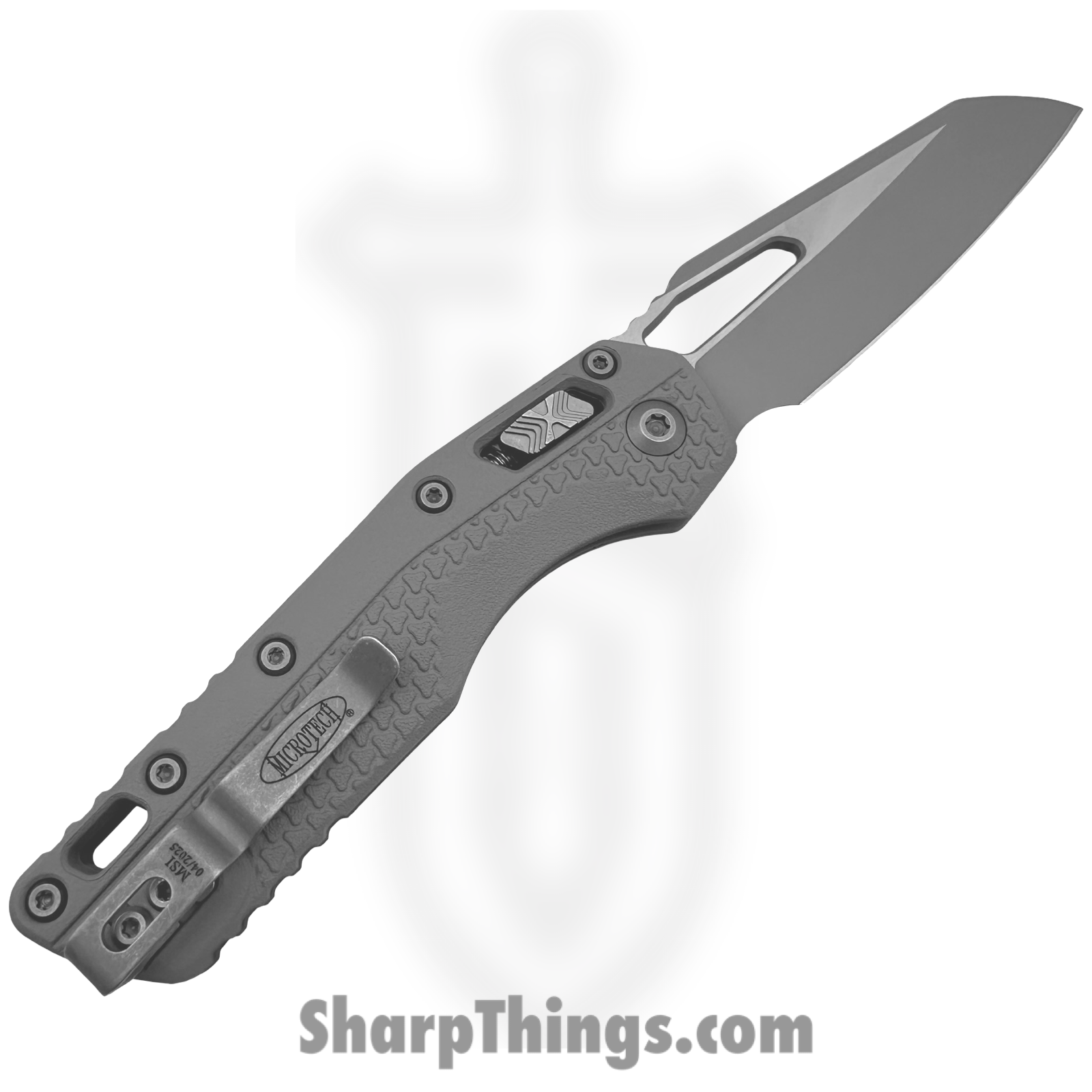 Microtech - 210T-1PMCBG - MSI RAM-LOK S/E - Folding Knife - M390MK Cerakote Modified Sheepsfoot - Injection Molded Polymer - Bull Shark Grey - Image 2