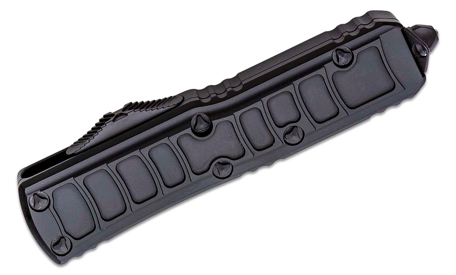 Microtech - 232II-1TS - UTX-85 II Signature Series - OTF Auto - Elmax, M390, 204P Coated Dagger - 6061-T6 Aluminum - Black - Image 14