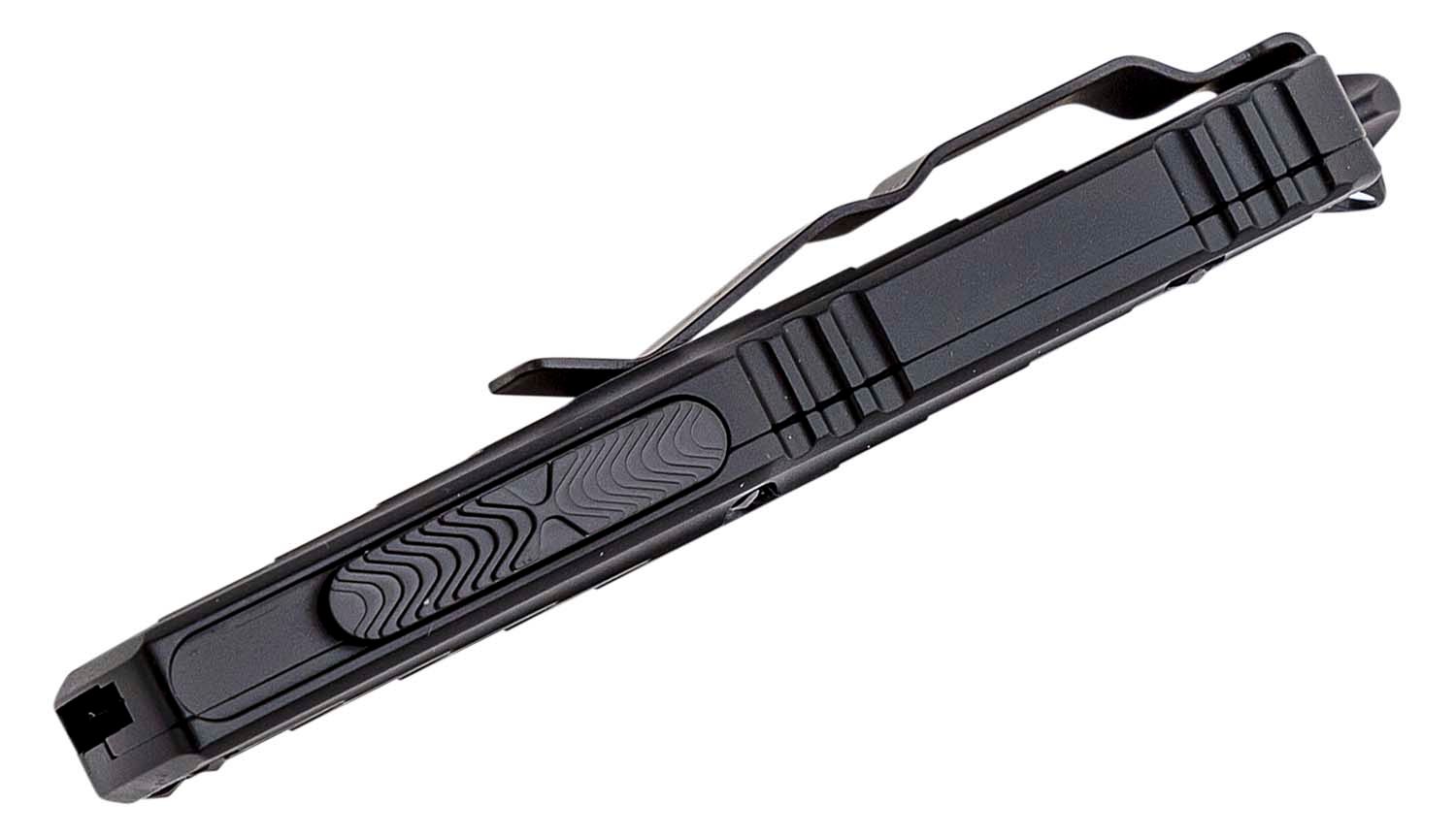 Microtech - 232II-1TS - UTX-85 II Signature Series - OTF Auto - Elmax, M390, 204P Coated Dagger - 6061-T6 Aluminum - Black - Image 16