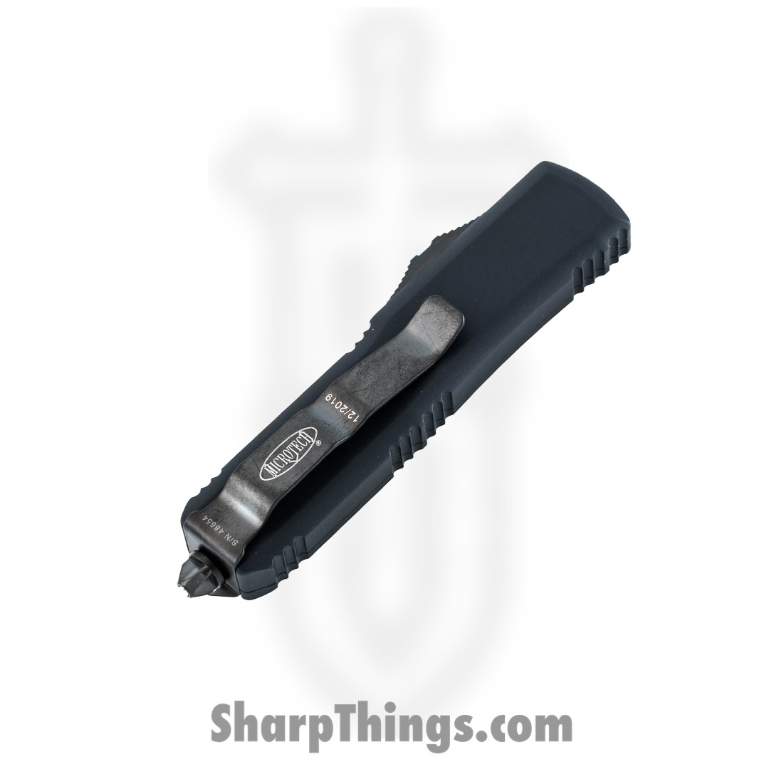 Microtech - 233-1DLCT - UTX-85 Tactical - OTF Auto - Elmax, M390, 204P Coated Tanto - 6061-T6 Aluminum - Black - Image 8