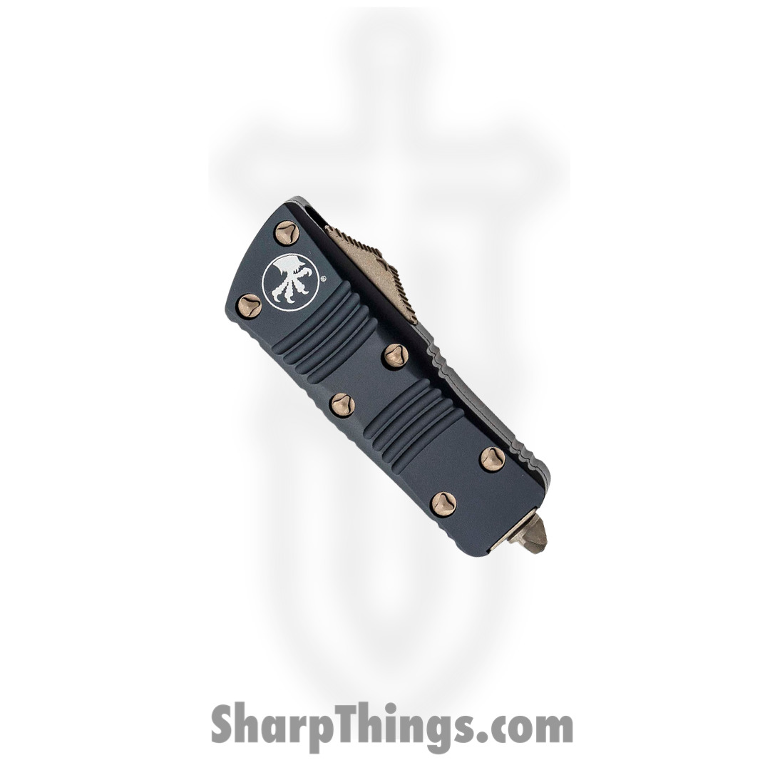 Microtech - 238-13AP - Troodon Mini - OTF Auto - M390 Bronze Apocalyptic Dagger - 6061-T6 Aluminum - Black - Image 9