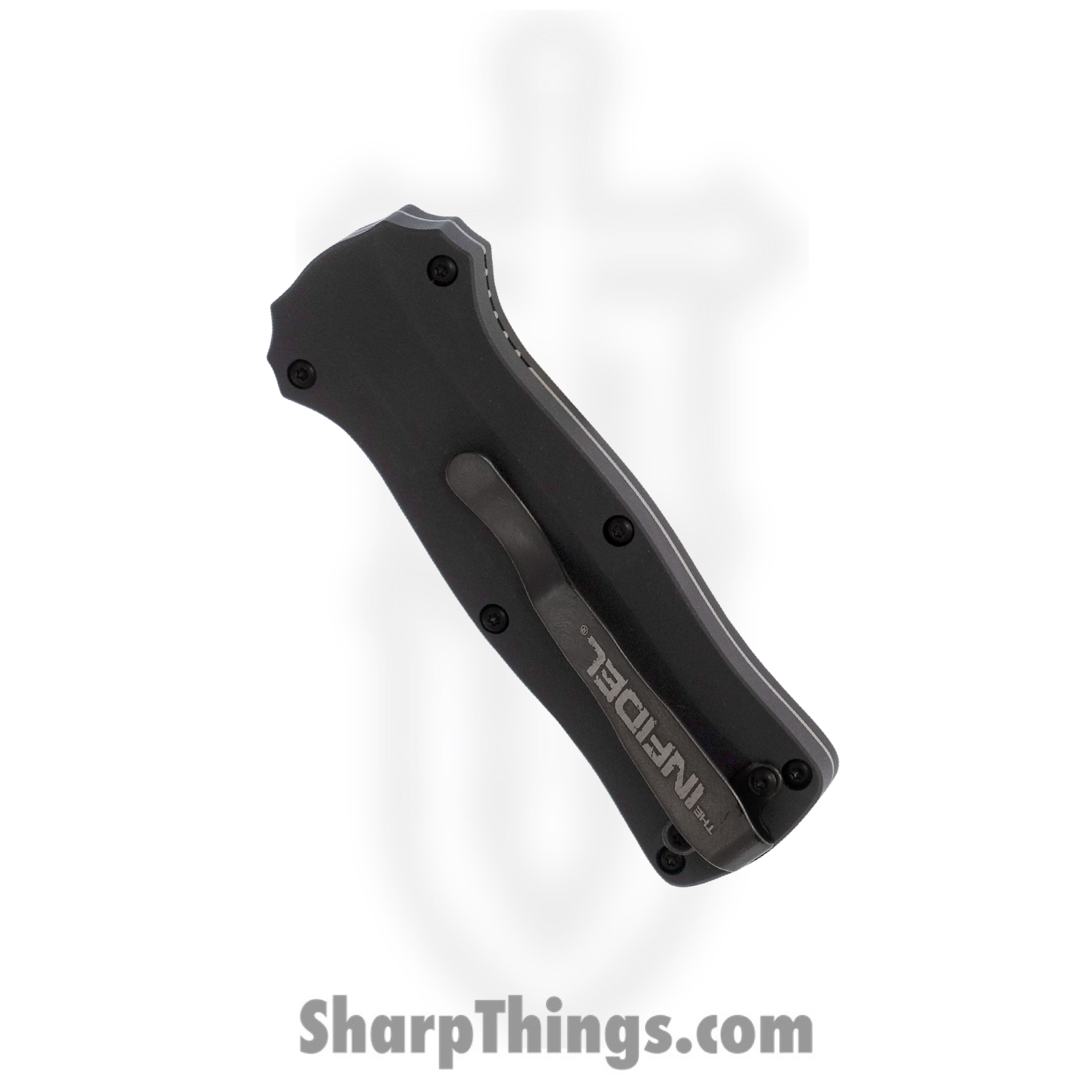 Benchmade - 3350BK - Mini Infidel Tactical - OTF Auto - D2 Coated Dagger - 6061-T6 Aluminum - Black - Image 12
