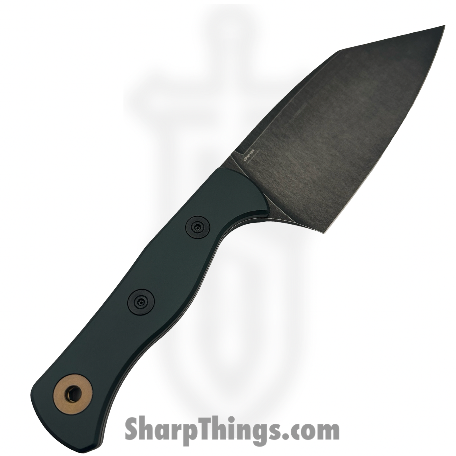 Benchmade - 4010bk-2501 - Station Knife - Fixed Blade Knife - CPM-154 Blackwash Clip Point - Aluminum - Monitor Green - Image 3