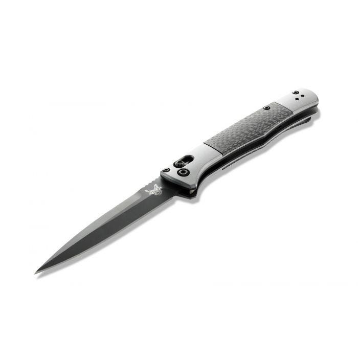 Benchmade - 4170BK - Fact - Automatic Knife - S90V Coated Spear Point - Aluminum Carbon Fiber - Black Gray - Image 18