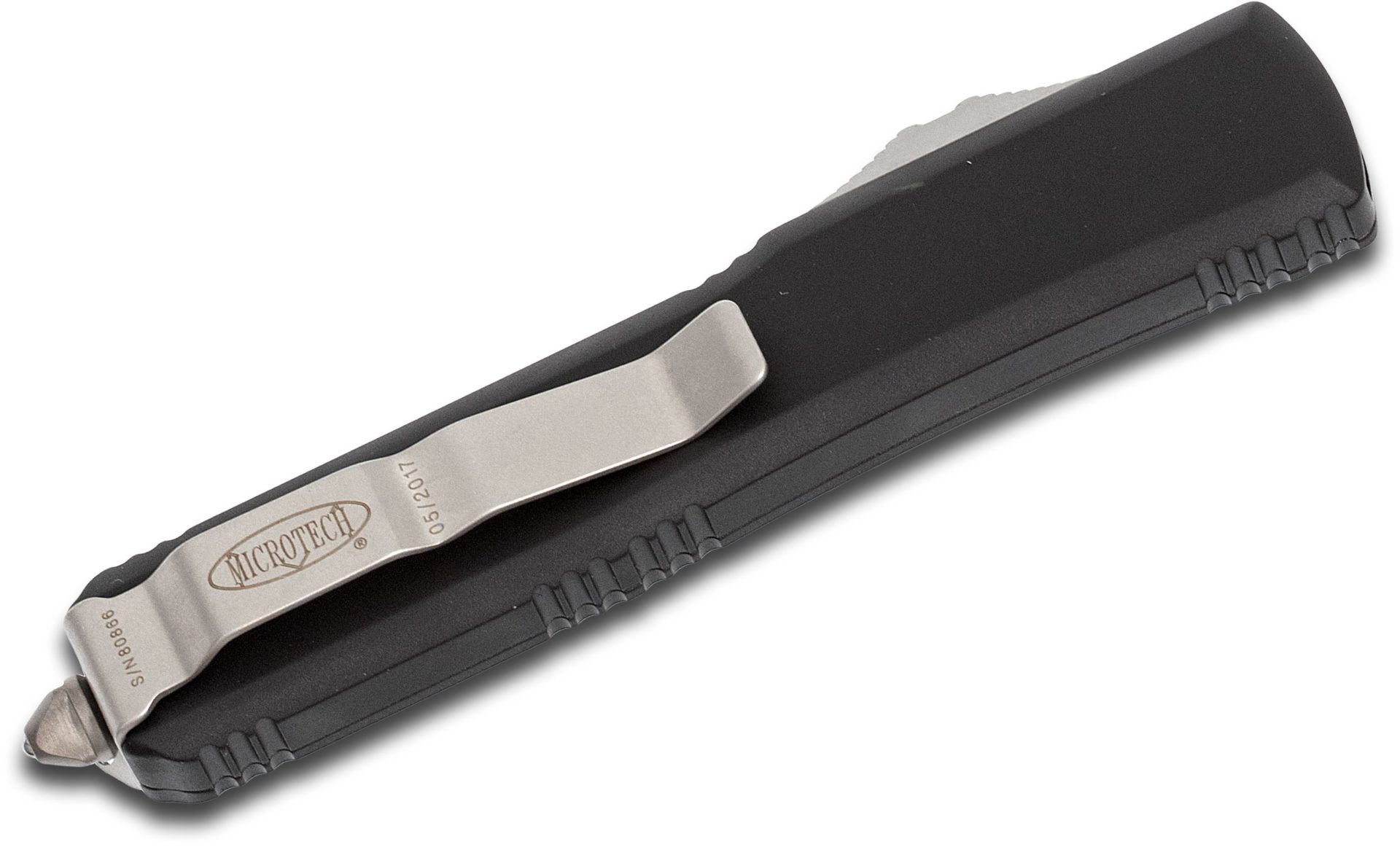 Microtech - 122-5 - Ultratech - OTF Auto - Elmax, M390, 204P Satin Dagger - 6061-T6 Aluminum - Black - Image 26