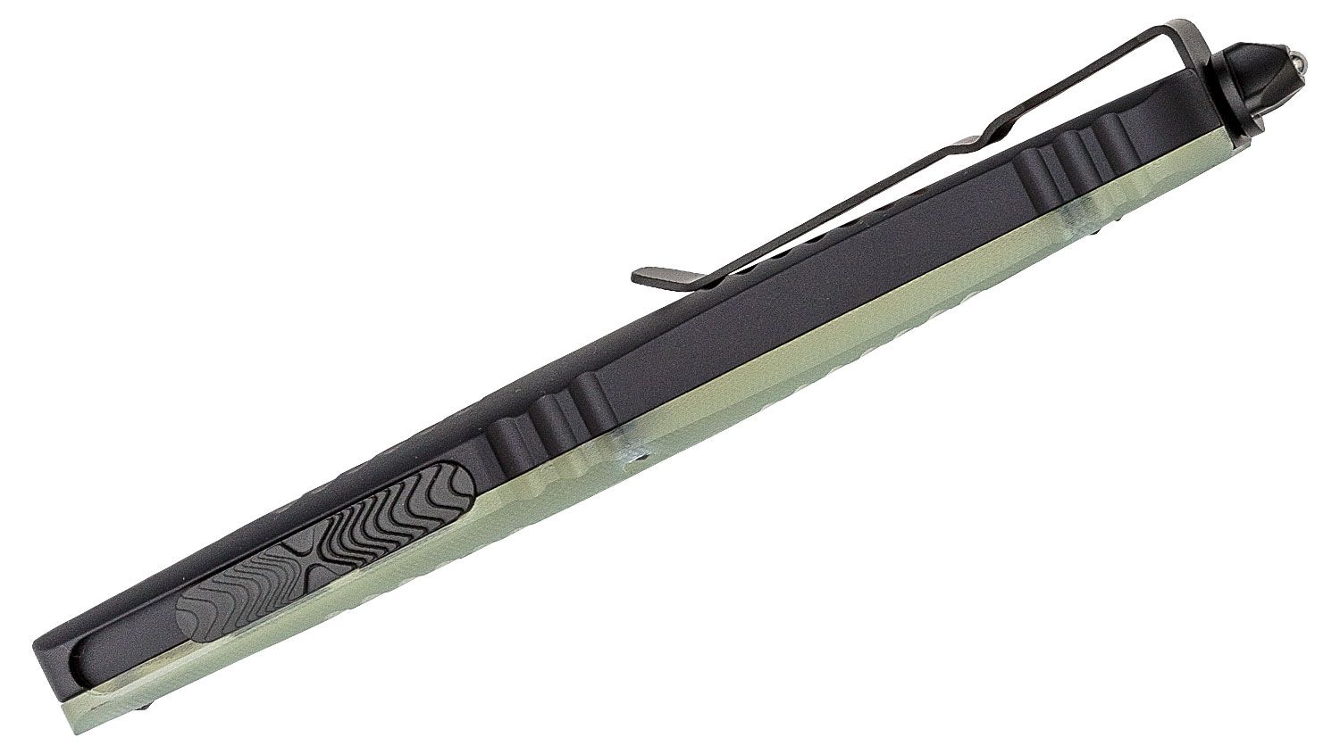 Microtech - 142-1GTJGS - Combat Troodon Signature Series - OTF Auto - Elmax, M390, 204P Coated Dagger - G10/Aluminum - Jade/Black - Image 16