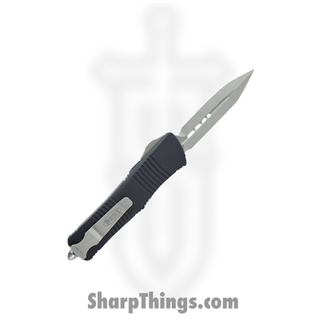 Microtech - 138-10 - Troodon - OTF Auto - Elmax, M390, 204P Stonewash Dagger - 6061-T6 Aluminum - Black - Image 6