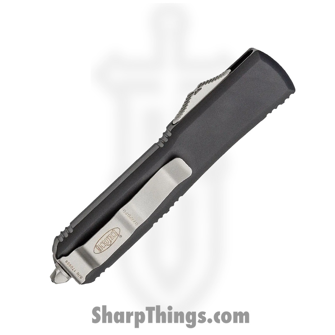 Microtech - 120-10 - Ultratech - OTF Auto - Elmax, M390, 204P Stonewash Bayonet - 6061-T6 Aluminum - Black - Image 6