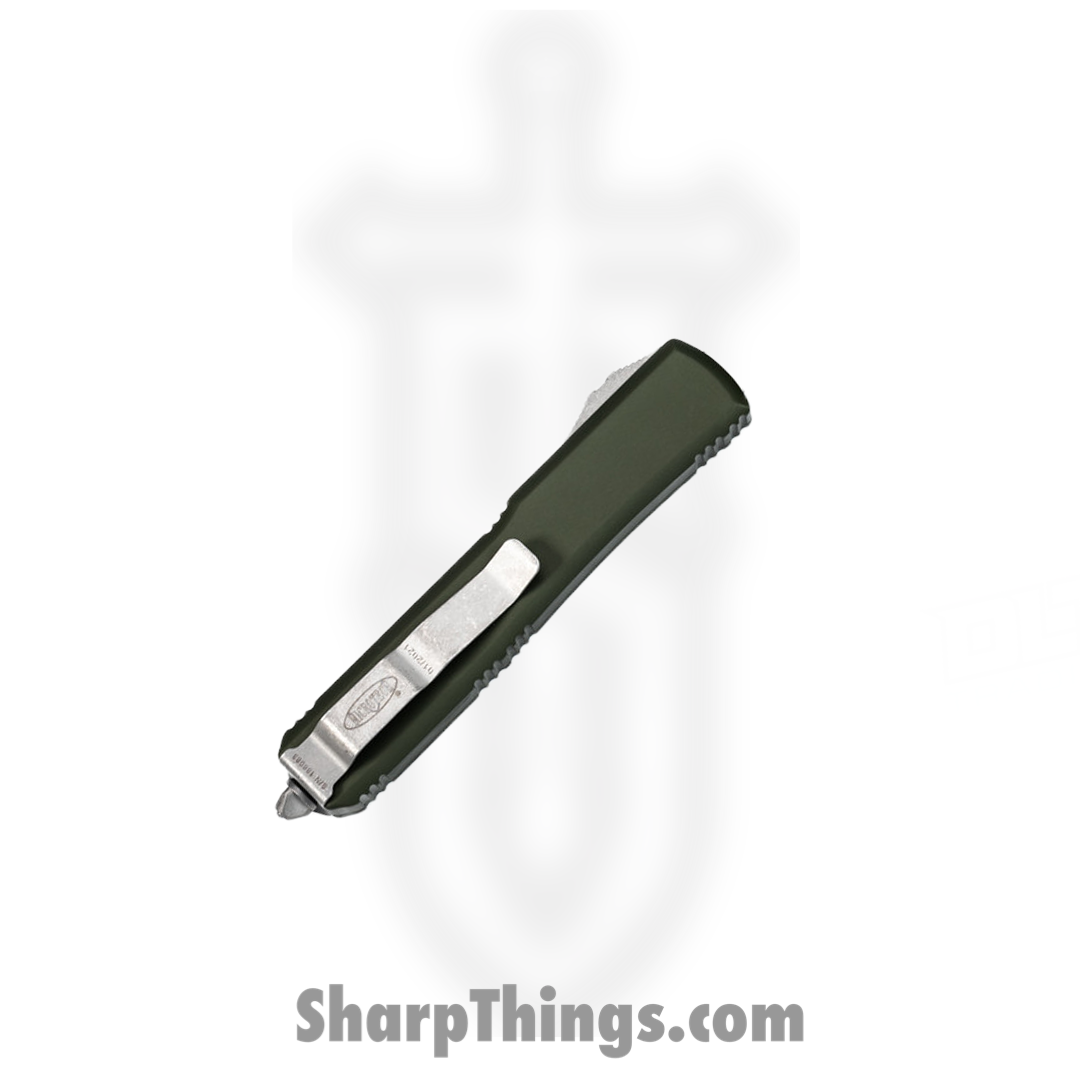 Microtech - 122-10APOD - Ultratech - OTF Auto - Elmax, M390, 204P Apocalyptic Dagger - 6061-T6 Aluminum - OD Green - Image 8