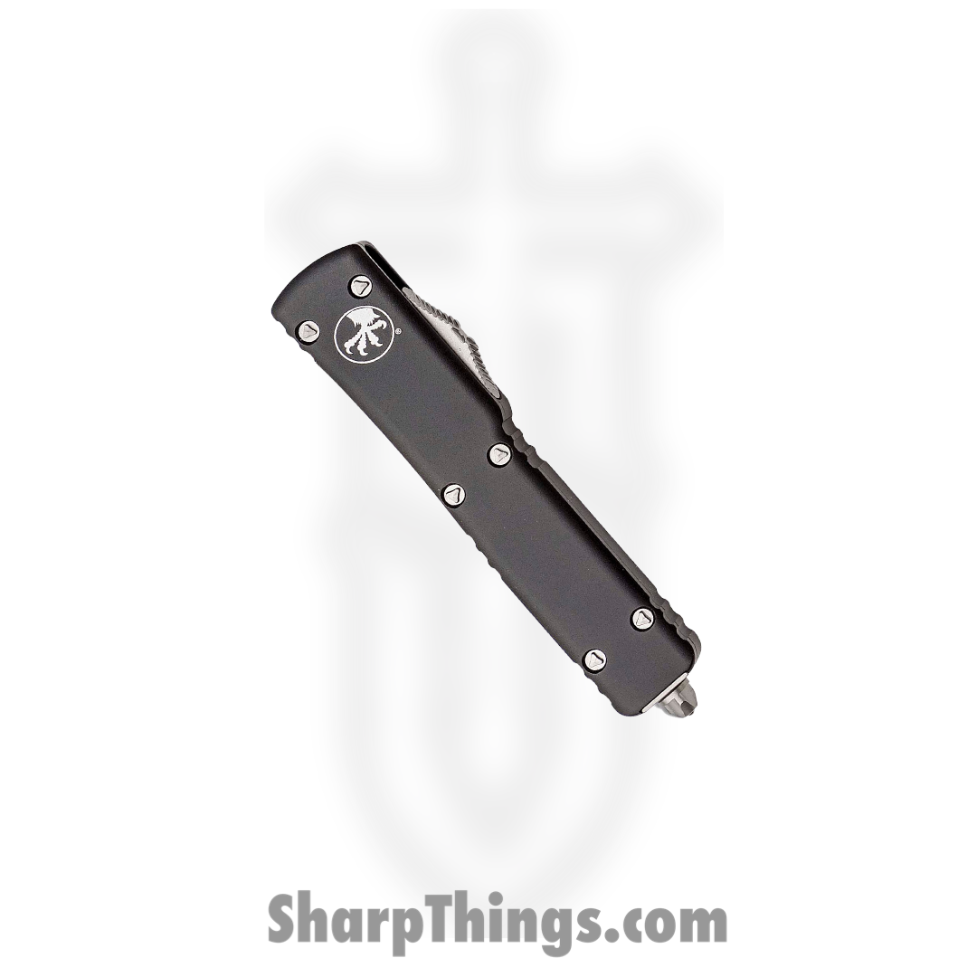 Microtech - 148-4 - UTX-70 - OTF Auto - Elmax, M390, 204P Satin Drop Point - 6061-T6 Aluminum - Black - Image 5