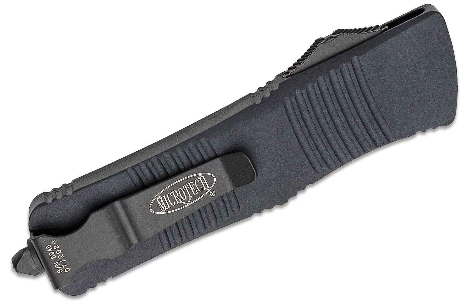 Microtech - 138-3T - Troodon Tactical - OTF Auto - Elmax, M390, 204P Coated Dagger - 6061-T6 Aluminum - Black - Image 14