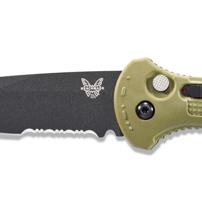 Benchmade - 9070SBK-1 - Claymore - Automatic Knife - D2 Coated Drop Point P/S - Grivory - Green - Image 22